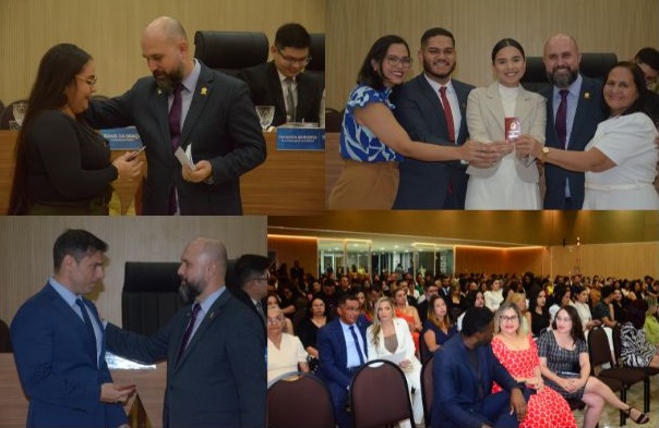 OAB-AP realiza emocionante cerimônia de compromisso e entrega de carteiras profissionais a novos advogados e advogadas